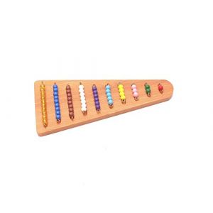 Montessori-Store Perles de Couleurs avec Support Bois (Montessori store, neuf)