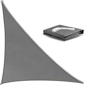 Fidrisen Voile d'ombrage Triangulaire 3 x 4 x 5m, Anthracite,Toile Extérieur Anti-UV 95% - Imperméable & Résistante aux Déchirures - pour Terrasse, Jardin, Pergola (G-KAIER, neuf)