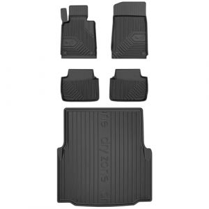 MOTOS Kit de Tapis de Voiture et de Tapis de Coffre en Caoutchouc pour BMW Serie 3 E46 1998-2005 Améliorez Votre Confort de Voyage avec Tapis antidérapant Voiture 3D- Tapis de Sol Voiture Tous Temps, (MOTOS EU, neuf)