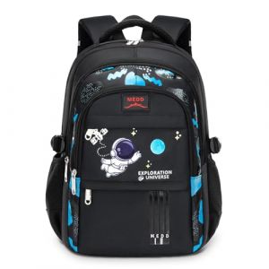 IvyH Sac &agrave; Dos pour Enfant Cartable Gar&ccedil;on Primaire Sac Ecole Gar&ccedil;on de Grande Capacit&eacute; et Imperm&eacute;able, Sac D'&eacute;cole Ergonomique pour Enfants 6 8 10 12ans, Id&eacute;al pour l'&eacute;cole ou les Voyages, Noir (IvyH, neuf)