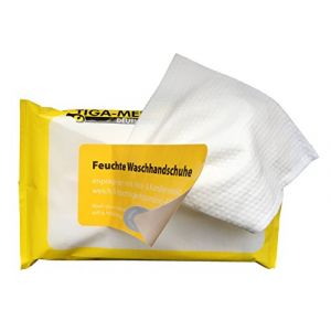 TIGA-MED Gants de toilette humides | 1 paquet = 8 pièces | imprégnés d'aloe vera | Gants de toilette jetables jetables (Tigazon, neuf)