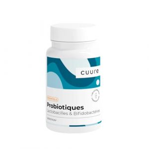 Probiotique Flore Intestinale - CUURE - 60 jours - Lactobacillus Plantarum & Bifidobacterium - Brevet G&eacute;lule Gastro-R&eacute;sistante - Fabriqu&eacute; en Europe (Cuure, neuf)