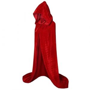 Cape à capuche pour femme poncho vintage en velours cape médiévale veste coupe-vent cardigan ouvert sur le devant vêtement médiéval de jeu de rôle XL (ZHAOggGDF, neuf)