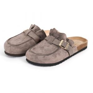 PERLETTI Sandales Femme &Eacute;t&eacute; Confortable - Claquettes Fille avec Double Boucle de Maison Mer Piscine Loisirs (Mocassin Marron, Syst&egrave;me Taille Chaussures EU, Adulte, Num&eacute;rique, Moyen, 37) (PERLETTI, neuf)