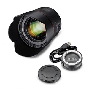 Samyang AF 75 mm F1,8 FE + Station d'objectif pour Objectif Sony E Portrait pour Objectif Plein Format & APS-C I Angle de Vue 32,9&deg; & Mise au Point Automatique Rapide I Distance focale Fixe pour Sony (Wiltec Wildanger Technik GmbH, neuf)