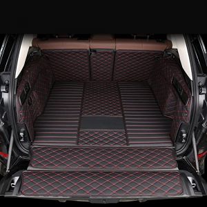 GILIOS Tapis Coffre Tapis Coffre Voiture Cuir pour BMW X5 G05 2018-2021 Cargo Liner Accesorios Auto Alfombrillas Coche Tapetes Coffre Voiture Tapis (Couleur : Noir Rouge, Taille : C) (QINGROCK, neuf)