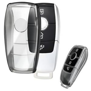 leruiyezs &Eacute;tui pour Cl&eacute; Mercedes,Coque TPU Ultra Fine R&eacute;sistante Anti Jaunissement,Antichoc Antirayures,pour Mercedes Benz Class A,B,C,E,G,S,CLA Key,CLS,GLA,GLC,GLE,GLK,Transparent Key Cover (Lerui-FR, neuf)