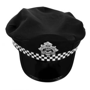 COSMEVIVI Chapeau De Police Pour Garçon Fille Et Adultes Accessoire De Costume Pour Halloween Cosplay Fête Et Jeux De Rôle Design Octagonal (Boochan, neuf)