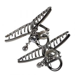 DEARMAMY 2pièces Pinces à Cheveux Métal Avec Fleur Décorative Pince à Cheveux Requin Accessoires Pour Pour Femmes Décoratives Forme De Requin Motif Floral Artistique (Liiane, neuf)