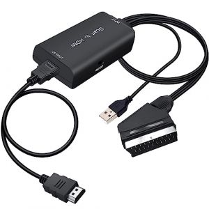 AMANKA Adaptateur P&eacute;ritel vers HDMI, Convertisseur SCART HDMI Compatible 720P/1080@60HZ pour HDTV DVD Blu-Ray Bo&icirc;tier D&eacute;codeur Lecteur HD (Mingsstech-EU, neuf)