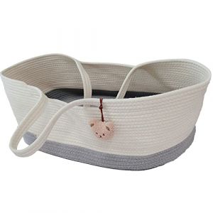 Yuehuamech Baby Moïse Panier Portable Lit Bébé Portable Moïse Basket Coton Corde Lit pour Bébé Carrelage Baby Changer de Table Baby Sac de Couchage pour Voiture de Voyage en Plein Air (Yumech, neuf)