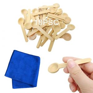 CZNBZIU 10 Pièces Mini Cuillère En Bois Petite Cuillère À Sel Cuillère À Épices En Bois Petites Cuillères En Bois Cuisine Ronde Pour Sucre Crème Glacée Café Thé Cuisson Condiment (GuangZhouQianLingXueShangMaoYouXianGongSi, neuf)