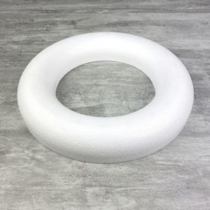 Lealoo Demi-Anneau/Couronne polystyrène à Fond Plat, 30 cm, Haute densité (Soledi Art Deco, neuf)