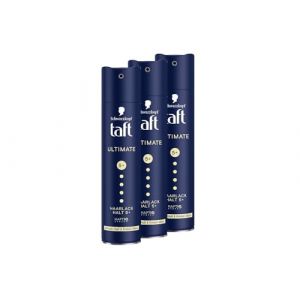 Schwarzkopf Taft Lot de 3 laques capillaires ultimes (250 ml) - Tenue 5+ - Pour tous les types de cheveux - Tenue ultime et brillance cristalline - Formule v&eacute;g&eacute;talienne (Zeitburg Schmuck &amp; Uhren, neuf)