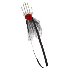 Épingles à cheveux tête de mort d'Halloween - Épingles à cheveux en forme de tête de mort gothique - Serre-tête de mort - Serre-tête gothique - Épingles à cheveux - Serre-tête de mascarade - Bandeau (tiardeaz, neuf)