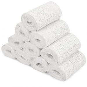 Navaris 10x bande de pl&acirc;tre - Bandes pl&acirc;tr&eacute;es en tissu - Mat&eacute;riel moulage d&eacute;coration sculpture - Art cr&eacute;atif - Aussi pour le corps - 10 x 300cm (SX-Commerce, neuf)