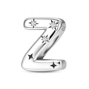 TINSLO Charme Perles en forme de lettre de A &agrave; Z pour bracelet, En argent sterling 925, Compatible avec les bracelets et colliers Pandora, Compatible avec les bracelets europ&eacute;ens pour femmes et filles (huizhoushipoenmaoyiyouxiangongsi, neuf)