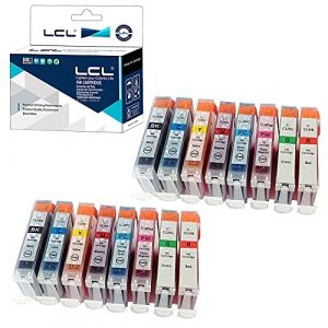 LCL Cartouche d'encre Compatible CLI-8 CLI-8BK CLI-8C CLI-8M CLI-8Y CLI-8R CLI-8G CLI-8PC CLI-8PM (16-Pack 2K 2C 2M 2Y 2R 2G 2PC 2PM) Remplacement pour Canon Pro9000/Pro9000 MarkⅡ (Great Office, neuf)