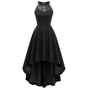 Bbonlinedress Robe Femme Asymétrique de Soirée Courte Devant Longue Dernière pour Cocktail Mariage Invité Bal de Promo Anniversaire Cérémonie Black L (Bbonlinedress, neuf)