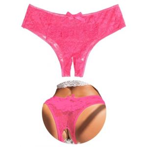 ohyeahlady Tanga Ouverte Sexy Femme Erotique Dentelle Grande Taille String Hot Ficelle Culotte Brésilien Slips Coton sans Couture Dessous Tenue Hot sous Vetement Lingerie Ouverte Pute(Rose,XXL) (ohyeahlady, neuf)