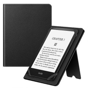 FINTIE Étui Universel pour Liseuse de 6 à 7 Pouces (Kindle/Kobo/Nook/Tolino/Pocket Book) - Housse Tablette eReader avec Support et Fente Cartes, Coque avec Dragonne pour Liseuse 6", 6,8", 7", Noir (Fintie EU, neuf)