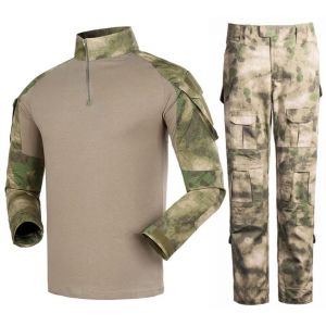 Czen Chemise de Combat militaire pour hommes uniforme tactique chemises &agrave; manches longues pantalon costume Airsoft BDU chemise Paintball tenue de Camouflage (FxLv, XL) (Higold, neuf)