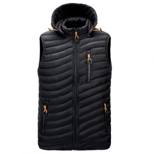 G&eacute;n&eacute;rique Gilet Homme sans Manche,Veste Cuir sans Manche Homme Doudoune Legere sans Manche Homme Manteau Homme Court Gilet Veste sans Manches Veste Courte Homme Doudoune Homme Noir (IHUAE, neuf)