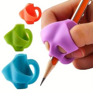 SIMAO TOYS Aide écriture (Guide doigt) Grippies Aide Écriture, Crayon D'aide Poignées,Ergonomiques Pour Droitiers Gauchers, Enfant Adulte Besoin (Manchons Anneaux(3 pcs)) (SIMAO TOYS, neuf)