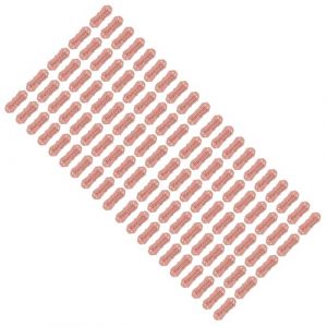 Lot de 100 étiquettes en cuir faites à la main, avec trous, décoration d'étiquettes, convient pour le bricolage, les jeans, rose (NAEANSTOER, neuf)