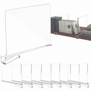 8 Pièces Separateur Etagere, Etagere Transparente, Organisateur Armoire Vetement, Séparateurs Détagères, pour Le Rangement, Placard en Bois, Chambre à Coucher, Cuisine et Bureau, Détagère en Acrylique (LiangGaien, neuf)