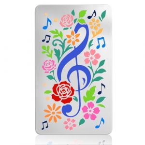 UNICRAFTALE Pochoir M&eacute;tal pour Notes de Musique Pochoir pour Pyrogravure Sur Bois Pochoirs Acier Inoxydable Mod&egrave;le R&eacute;utilisable pour Sculpture Journal Dessin Scrapbooking Sur Tissu Papier Peint (ENBISI EU, neuf)