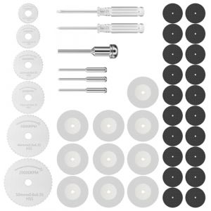 Chiluxendo Lame Mini Scie Circulaire Set, Métal Lames de Scie Circulaire, Disque de Coupe pour Perceuse, Outils Coupe-Bois Accessoire, Disques de Coupe pour Outil Rotatif pour Couper Pierre (42 Pcs) (CUC EMMA S.R.L., neuf)