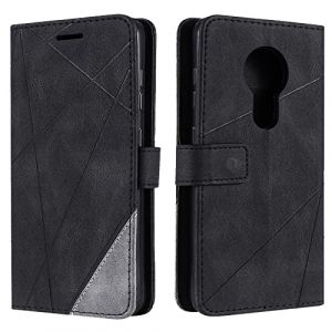 Vankii Coque pour Nokia 7.2 / Nokia 6.2, Rabat Portefeuille de Protection Cuir PU Etui, Slim Silicone TPU Bumper Magn&eacute;tique Housse, Flip Porte Cartes avec Fonction Support Cover Antichoc Case (Noir) (Vankii EU Store, neuf)