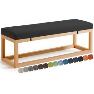UWOBTN Coussin de Banc Exterieur/Interieur Coussin Banquette 80x40/110x40/120x40/140x40/120x50cm Amovible Antidérapant Coussins balancelle pour Bancs de Jardin, Patios, d'Intérieur(B,140x35x3cm) (AMZGYL, neuf)