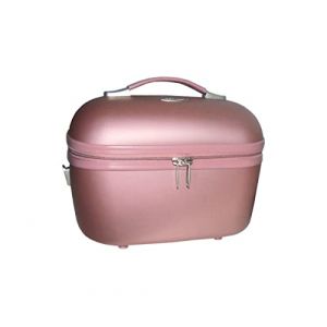 Snowbal Vanity Case Rigide Rose avec poign&eacute;e et bandouli&egrave;re- Trousse Toilette, Maquillage- Snowball (OLIMARI, neuf)