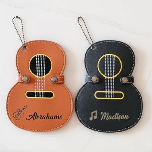 Bo&icirc;te &agrave; M&eacute;diator en Bois avec 3 M&eacute;diators Personnalisables - Cadeau Unique pour Guitariste, Accessoire pour Guitare Classique et &Eacute;lectrique (M&eacute;diator) (FKF Store, neuf)