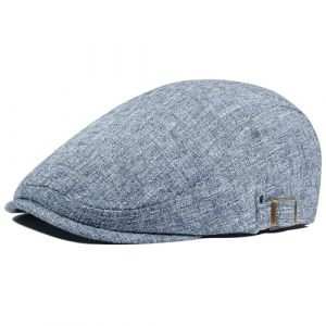 PivotWing Casquette Homme Chapeau Homme Léger Respirant Beret Doux Lin Casquette Beret Réglable Extérieur Casquettes Souples Quotidien Décontracté Bleu One Size (PivotWing Direct, neuf)