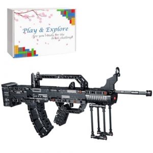 Technik Militaire Arme Blasters, 526 Pièces Fusil Type 95 avec Fonction Tirée, DIY Militaire Modèle de Fusil de Sniper pour Adultes Enfants Compatible avec Lego (Tirff, neuf)