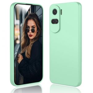 DESSEN Coque pour Huawei Honor 90 Lite &Eacute;tui - Liquide Silicone Housse Antichoc Protection Case Souple Mince TPU Cover Bumper avec Doublure en Microfibre Anti-Rayures, Vert Clair (Woshanya, neuf)