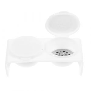 Sewroro Bol à Ongles Double Godet avec Couvercle Anti-Évaporation Bol à Tremper pour Monomère et Ongles Acryliques Accessoire Manucure Pratique pour Nail Art Professionnel (allDUO, neuf)