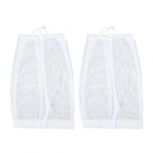 Asixxsix Bonnet en Filet, Bonnet en Maille de Coton &agrave; Sangle R&eacute;glable pour le S&eacute;chage des Cheveux avec Bande &eacute;lastique Douce, Filet &agrave; Cheveux Boucl&eacute;s R&eacute;utilisable pour la Protection des (Guoenir, neuf)