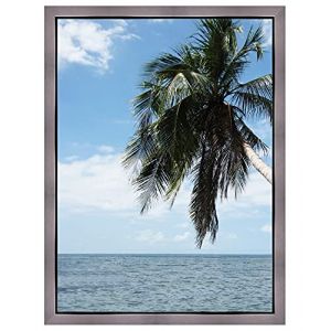 Cadre Photo sur Mesure 46x61 cm ou 61 x 46 cm Cadres Argent avec Filet Noir, 3.4 cm de Largeur (RK Cadres, neuf)