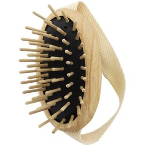Tek brosse à cheveux de massage pour le cuir chevelu en bois de frêne - 100% fabriquée en Italie (STEXFIT, neuf)