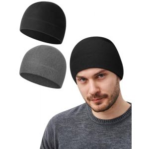 MELLIEX 2 Pi&egrave;ces Bonnet Homme Femme, L&eacute;ger Bonnet Running Multifonctionnel Skull Cap Chaud Chapeaux Helmet Liner pour Sport, Sommeil, Casque Moto (Pailey, neuf)