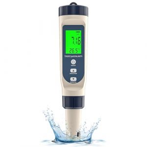 Forever Speed pH Mètre 5 en 1 pH EC TDS Salinité Température Testeur pH Piscine Testeur de Qualité de L'eau TDS Mètre pour Piscine, Eau potable, Aquarium, Spa, Hydroponique (miafamily, neuf)