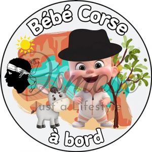 Autocollant B&eacute;b&eacute; &agrave; Bord - B&eacute;b&eacute; Corse (PRINT CORNER, neuf)