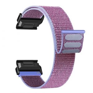 Bracelet en nylon de 20 mm pour Garmin Fenix 8 43 mm 7S 6S Pro 5S Plus Bracelet de montre souple pour Garmin Instinct E 2S 40 mm S70 Epix Pro/descent MK2s MK3 42 mm Bracelet &agrave; s&eacute;chage rapide (L_violet (Ekleptikos, neuf)