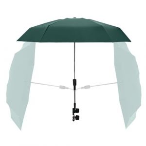 Parapluie universel pour poussette - Parasol pour poussette bébé | Parapluie de Poussette Pare-Soleil de Poussette réglable à 360 ° | Parasol pour poussette UPF 50+, parasol à clipser pour poussette, (yiyuxa, neuf)