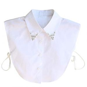 JMITHA Col de Chemise Faux Col Femme Col Chemise Femme Amovible Col Blouse pour Chemisiers Chandails (Blanc 04) (Jmitha, neuf)