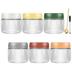 Alitree 6 Pi&egrave;ces Pot Overnight Oat Verre, 300 ml Overnight Oats Jar, Pot Yaourt en Verre avec Couvercle, pour Fra&icirc;cheur et Conservation Flocons d'Avoine, Salade, Confitures, Yaourt, Cornichons (ALLURE AMAZED, neuf)